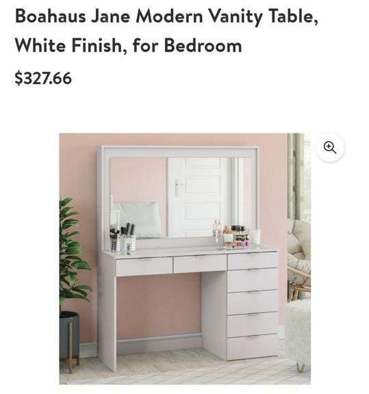 Boahaus Jane Modern Vanity Table 2 Boxes Lexington Online Auction