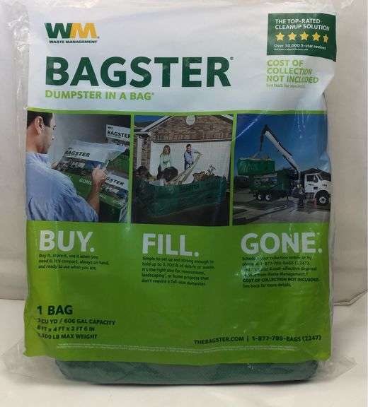 Waste Management Bagster holds 606 gallons Lexington Online Auction