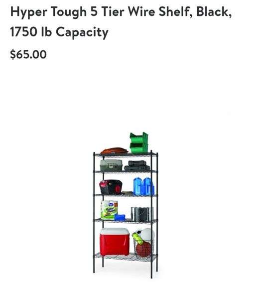 Hyper Tough 5 Shelf Metal Storage Rack Lexington Online Auction