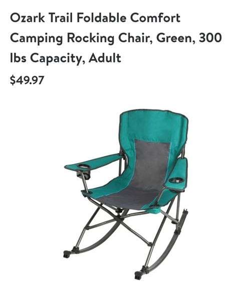 Ozark Trail Rocking Green Camping Chair Lexington Online Auction