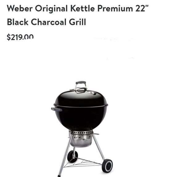 er Original Kettle Premium 22" Charcoal Grill Lexington Online Auction