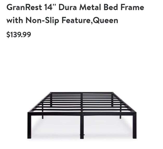 GranRest 14" Dura Metal Bed Frame QUEEN SIZE Lexington Online Auction