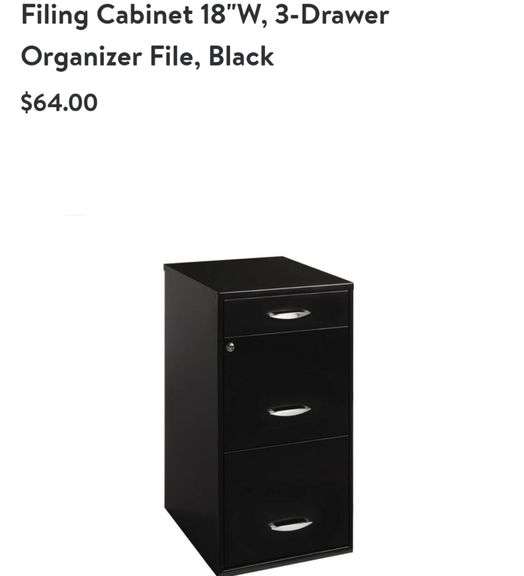 Filing 18"W 3 Drawer Organizer File Lexington Online Auction