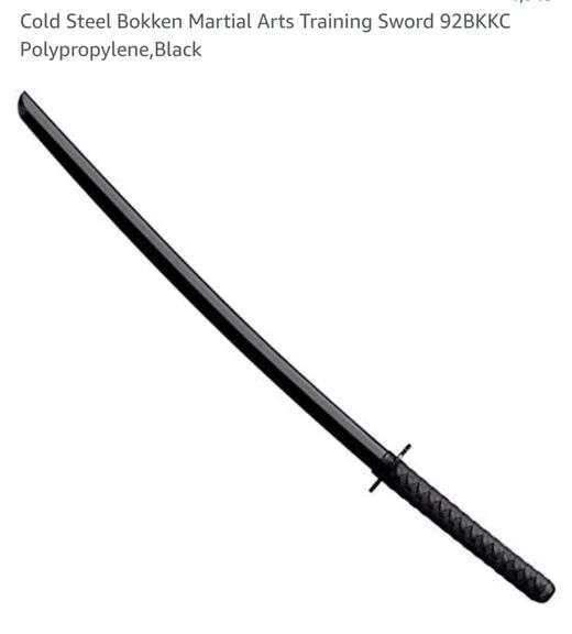 Cold Steel Bokken Martial Arts Training Sword 92BKKC Polypropylene