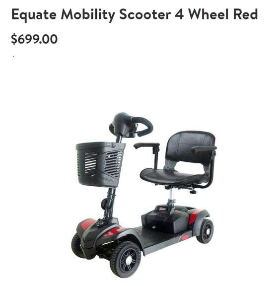 Equate Mobility 4 Wheel Power Scooter Lexington Online Auction