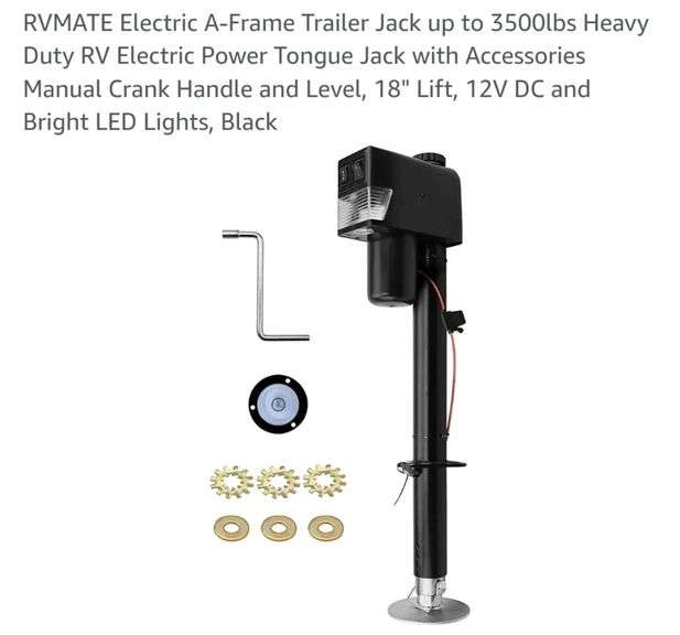 RVMATE Electric AFrame Trailer Jack up to 3500lbs Heavy Duty RV