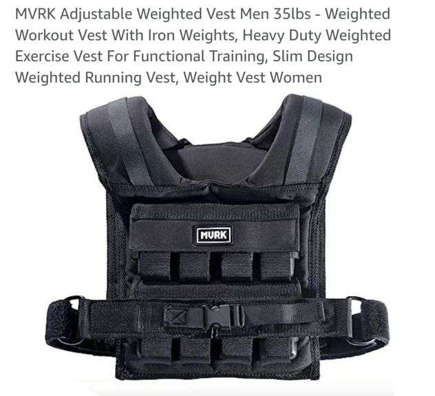 MVRK Adjustable Weighted Vest Men 35lbs Weighted Workout Vest With
