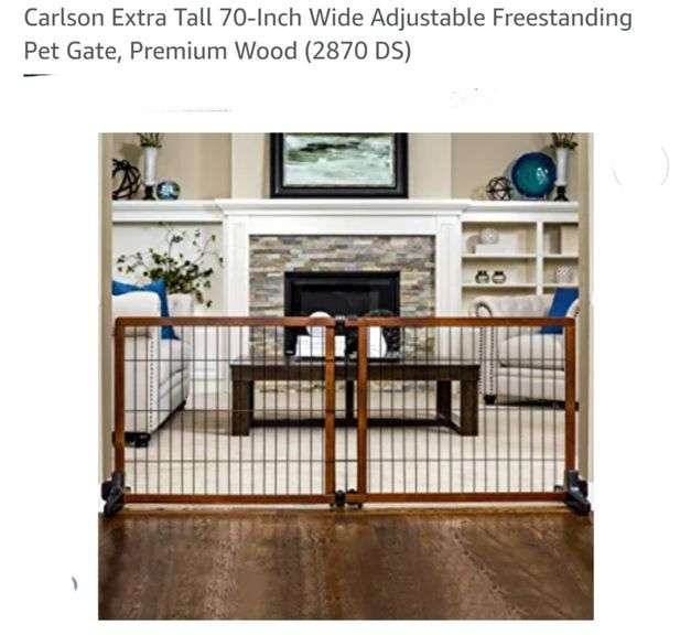 Carlson Extra Tall 70Inch Wide Adjustable Freestanding Pet Gate