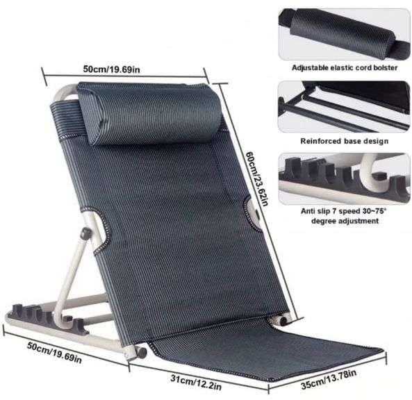 Lifting Bed Backrest Portable Folding Adjustable SitUp Back Rest MultiFunction Back Rest Bed