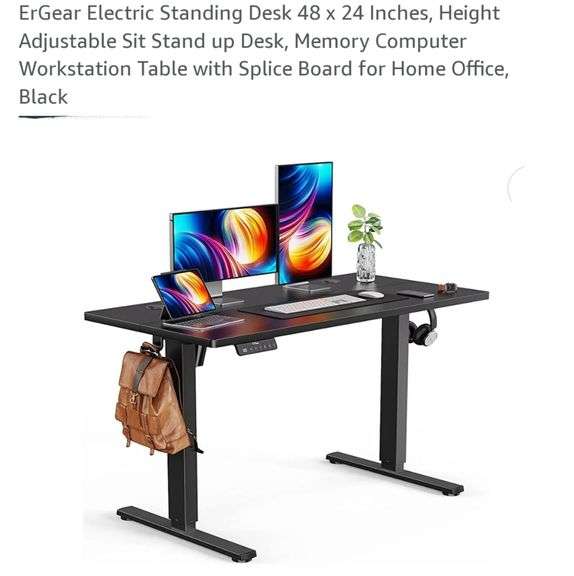 ErGear Electric Standing Desk 48 x 24 Inches, Height Adjustable Sit