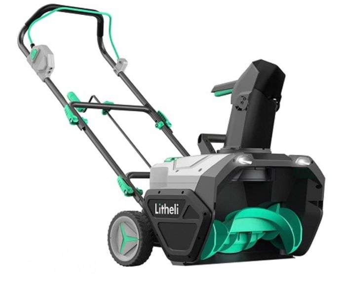 Litheli 2x20V Cordless Snow Blower,20 Inch Battery Powered Snow Thrower