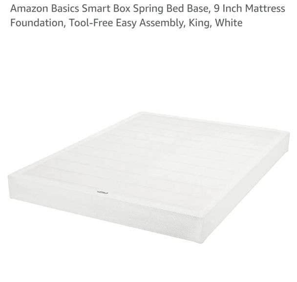Amazon Basics Smart Box Spring Bed Base, 9 Inch Mattress Foundation