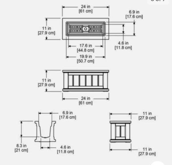 Mayne Cape Cod Planter 24" x 11" White Lexington Online Auction
