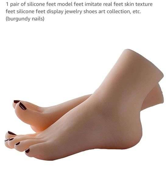 1 pair of silicone feet model feet imitate real feet skin texture feet