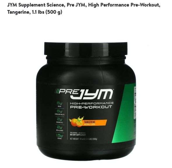 JYM Supplement Science, Pre JYM, High Performance PreWorkout