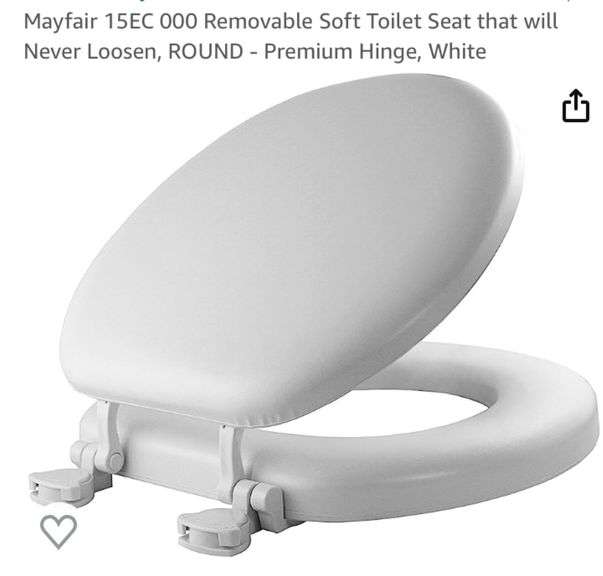 Mayfair 15EC 000 Removable Soft Toilet Seat that will Never Loosen