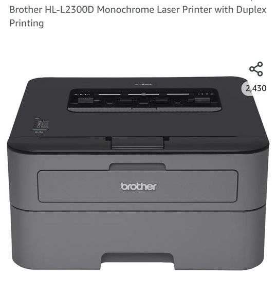 OUT OF BOX TESTED Brother HLL2300D Monochrome Laser Printer with