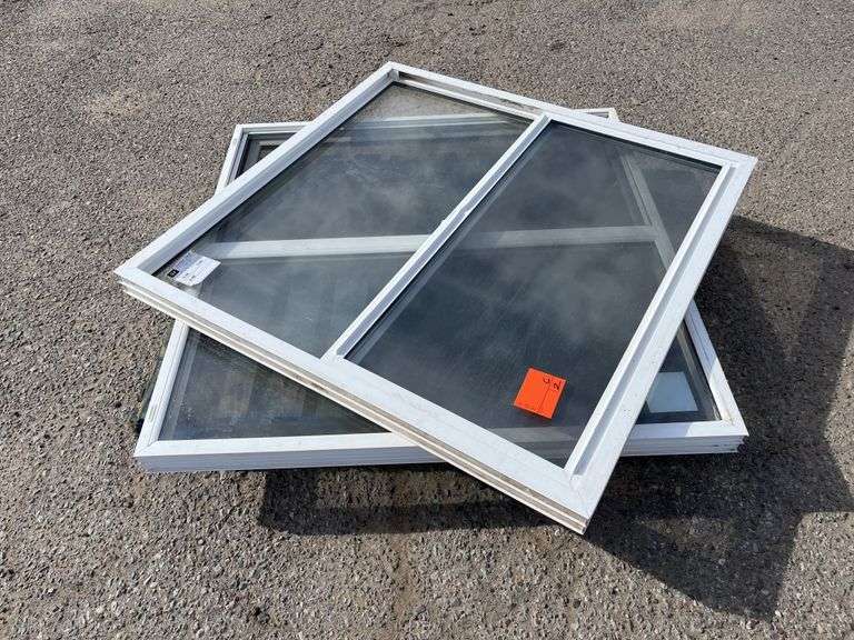 (2)pc UNUSED 47.75x48.25 Vinyl Dble Pane Windows-C