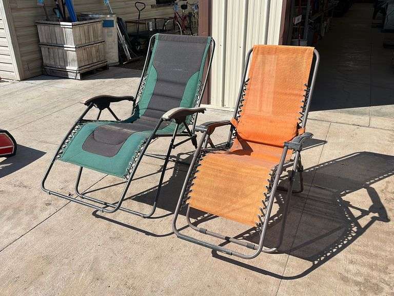 (2) Zero gravity lawn chairs Lee Real Estate & Auction Service