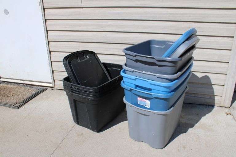 (10) Plastic Totes Lee Real Estate & Auction Service