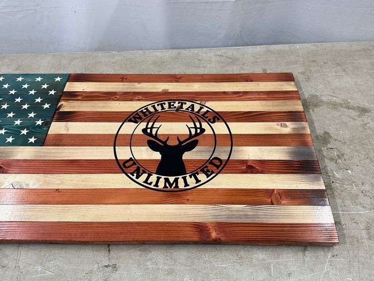 Whitetail Unlimited Wood Sign Lee Real Estate & Auction Service