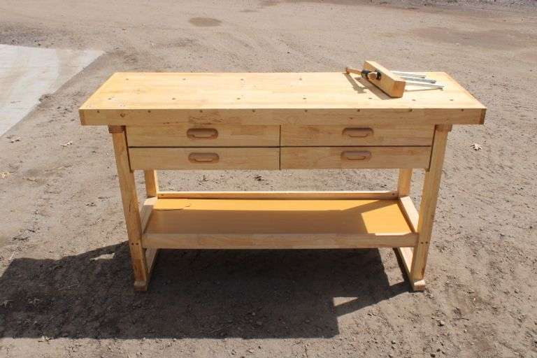 Wooden work bench Lee Real Estate & Auction Service