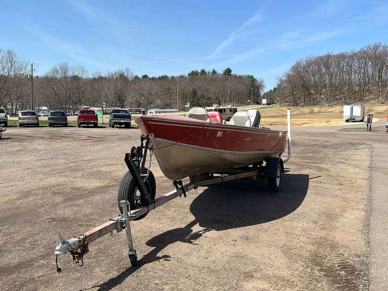 1985 Lund Boat, Trailer & Outboard Motor Lee Real Estate & Auction