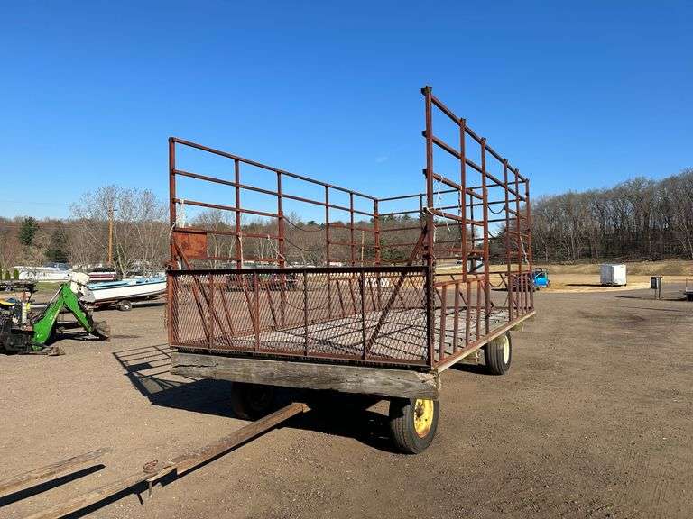 16' x 9' Hay Rack Wagon Lee Real Estate & Auction Service