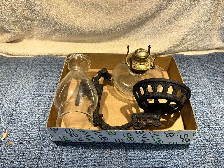 Oil Lamp w/ Wall Hanger Lee Real Estate & Auction Service