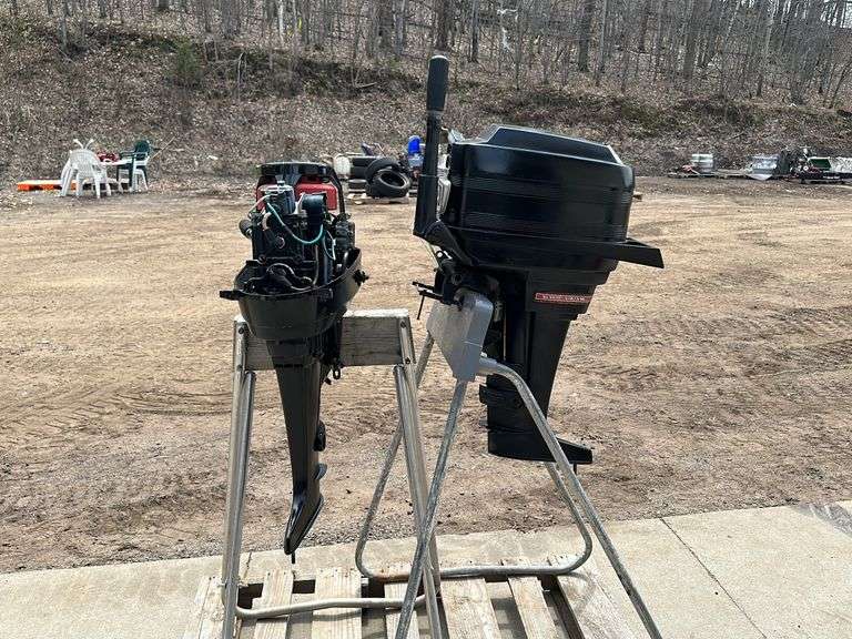 (2) Mercury Outboard Motors Lee Real Estate & Auction Service