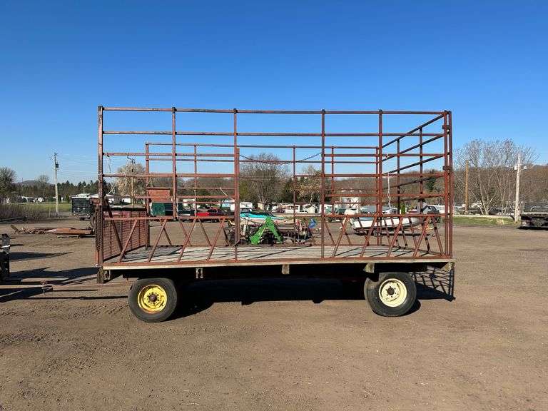 16' x 9' Hay Rack Wagon Lee Real Estate & Auction Service
