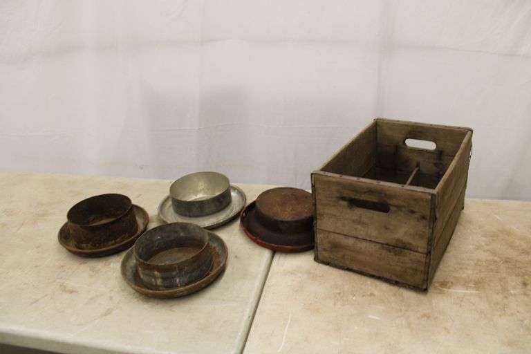 (4) Milk Can Lids Lee Real Estate & Auction Service