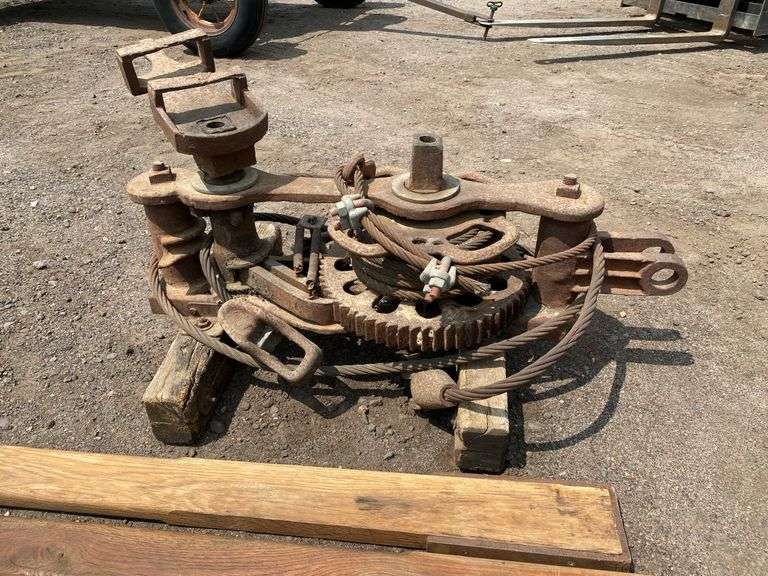 Antique Heavy Duty Stump Pulling Winch Lee Real Estate & Auction Service