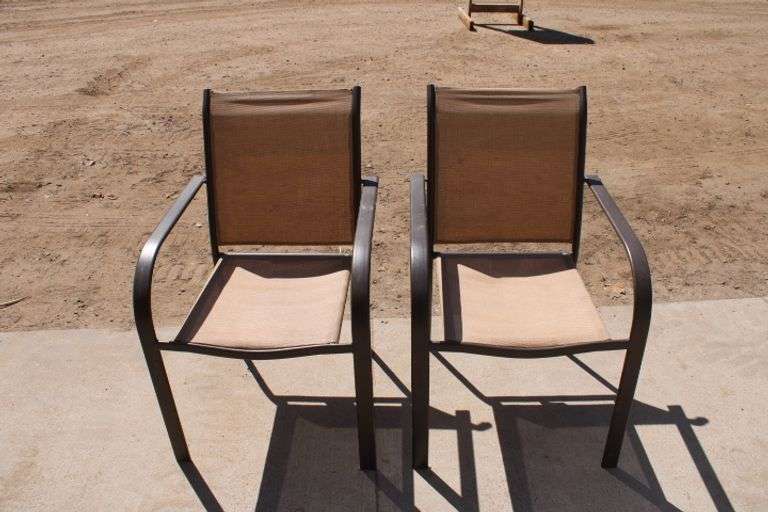 (2) Stacking Lawn Chairs Lee Real Estate & Auction Service