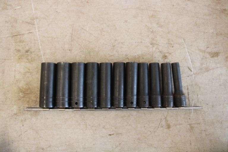 (11) 1/2" CAT Deep Well Impact Sockets Lee Real Estate & Auction Service