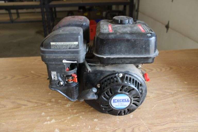 Excell 179 cc gas engine, horizontal shaft - Lee Real Estate & Auction ...