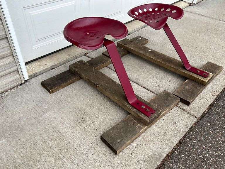 (2) Antique Tractor Seats Lee Real Estate & Auction Service