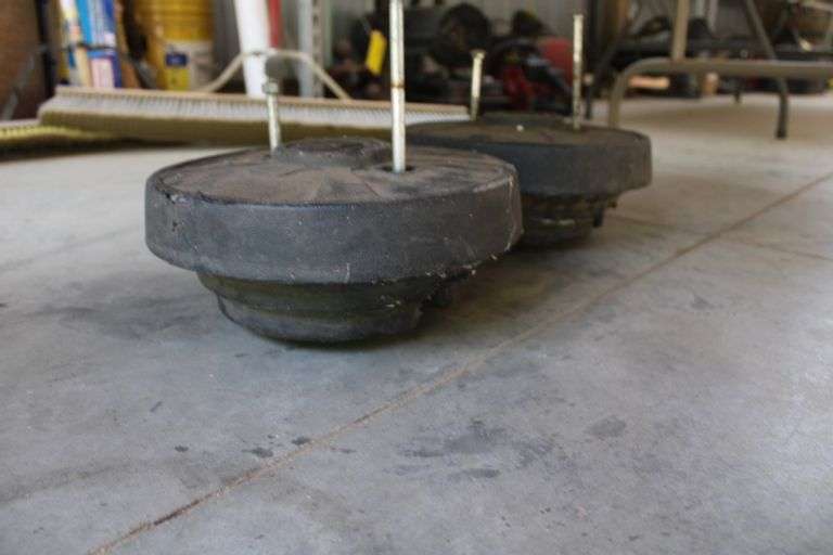 Pair of JD riding mower rear wheel weights Lee Real Estate & Auction