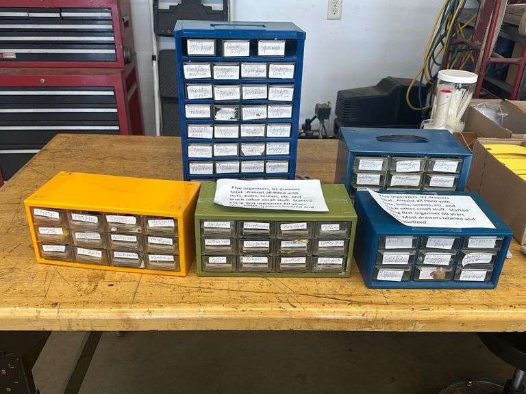 (5) Organizers w/ Hardware Lee Real Estate & Auction Service