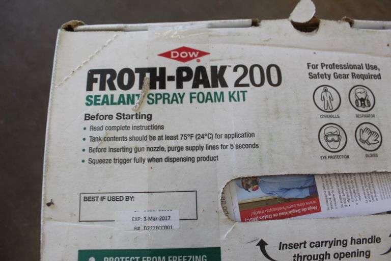 Froth Pak 200 spray foam kit Lee Real Estate & Auction Service