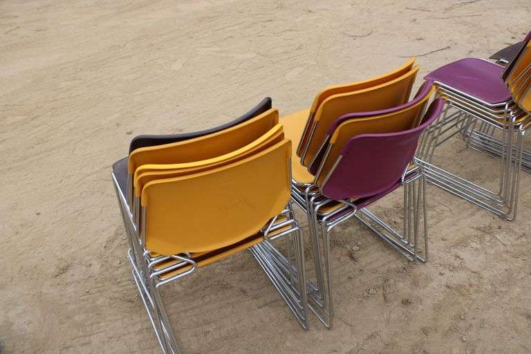 (10) Stackable Chairs - Lee Real Estate & Auction Service