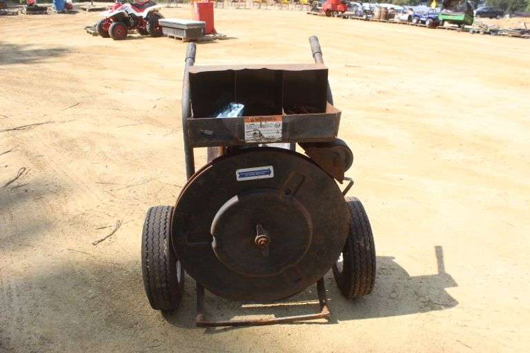 Steel banding cart on wheels Lee Real Estate & Auction Service