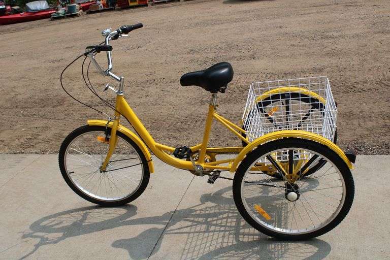 3 wheel bicycle with basket