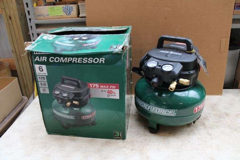 Masterforce 6gal Air Compressor Lee Real Estate & Auction Service