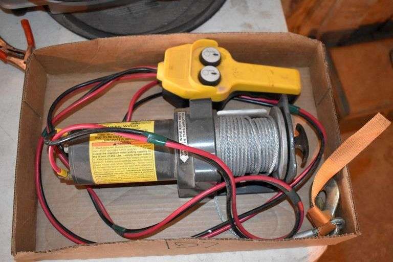 Chicago Electric 2000 lb. Electric Winch with Controller Maring