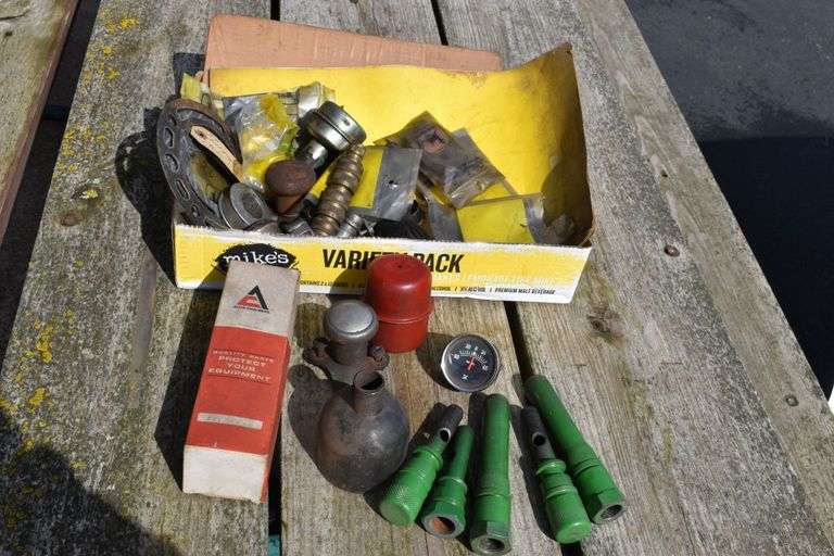 Assortment of Steering Wheel Balls, Cylinder Stops, John Deere Gasket