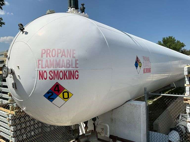 1966 Cherokee 30,000 gallon Propane Tank with cement stands, SN 8035