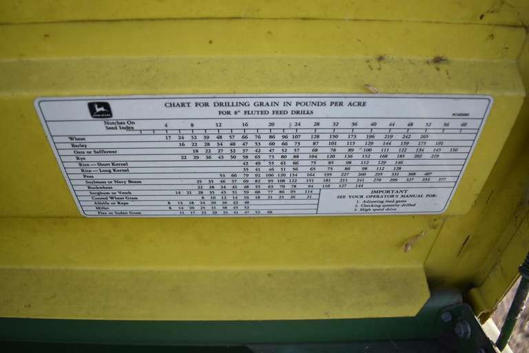 John Deere 8200 grain drill, 14ft., 8” spacing, Adam Marshall Land
