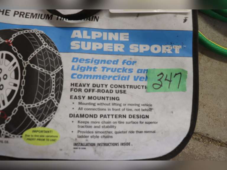 Alpine super sport tire chain set, LT315/75R16 and LT315/70R17 Adam
