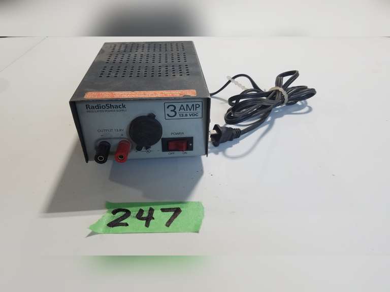 Radio Shack 3 amp power supply Adam Marshall Land & Auction, LLC